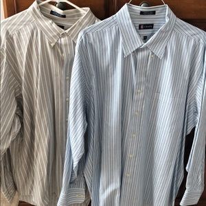 Chaps lot 18-18 1/2 34/35 two dress shirts